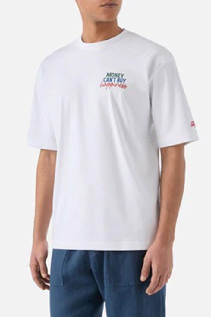 T-shirt Delmar con stampa Money Can't Buy Happiness e maxi grafica sul retro-3
