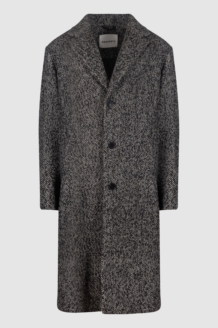 Cappotto Uomo Spigato Grigio