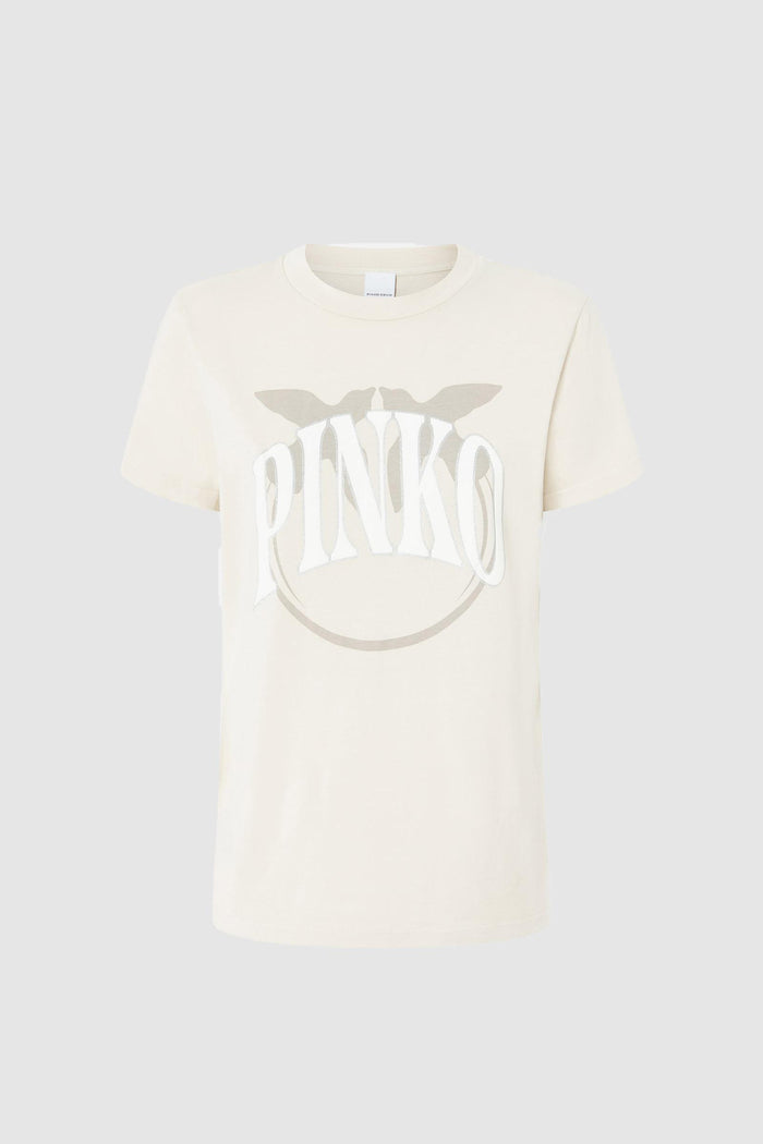 T-shirt logo PINKO e uccellini