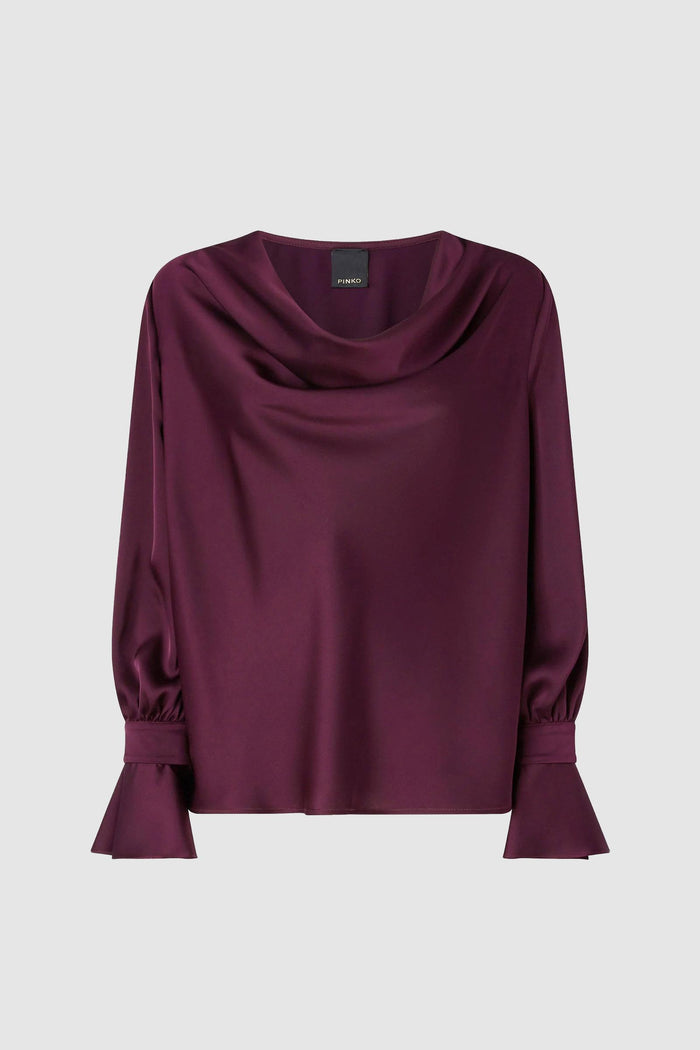 Blusa morbida in satin