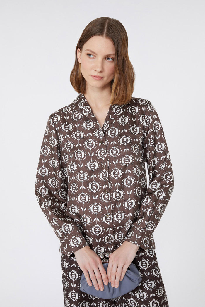 Oncia camicia in seta stampata-4