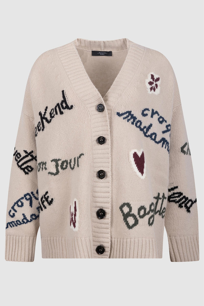 Weekend Max Mara - Cardigan 'Estasi' Oversize con Intarsi Ricamati