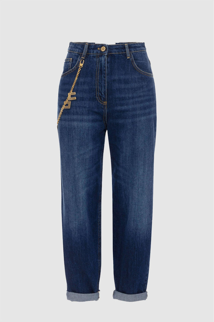 Jeans con catena gioiello