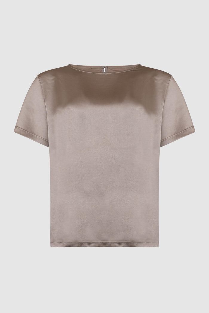 T-shirt in raso e jersey