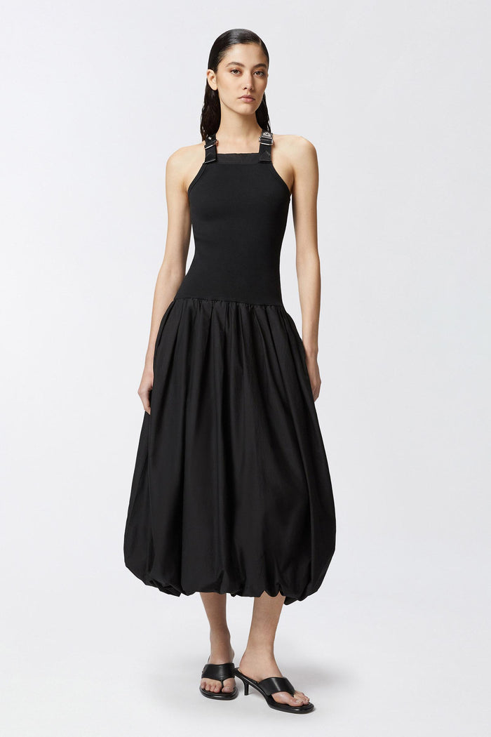 Vestito midi gonna a palloncino-2