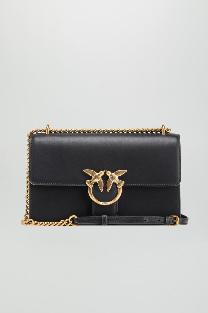 Borsa a tracolla media Love Bag in pelle liscia