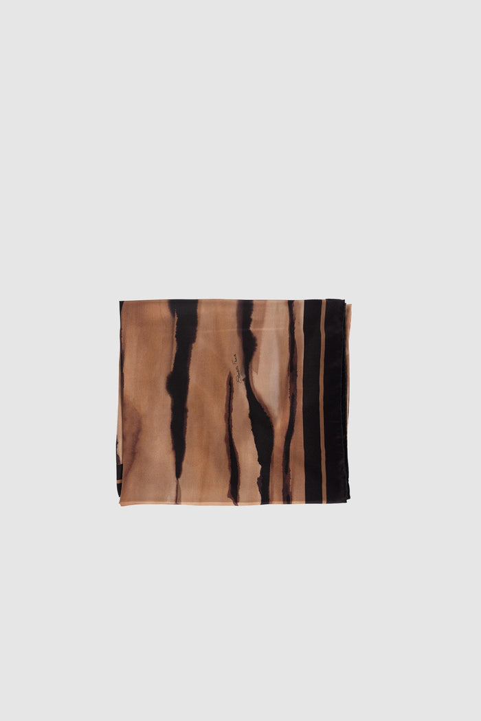 Foulard in twill di seta con stampa tigre-3