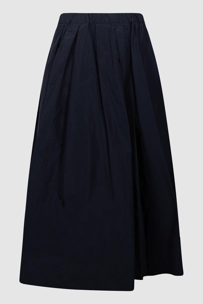 Gonna lunga in taffetà a pieghe