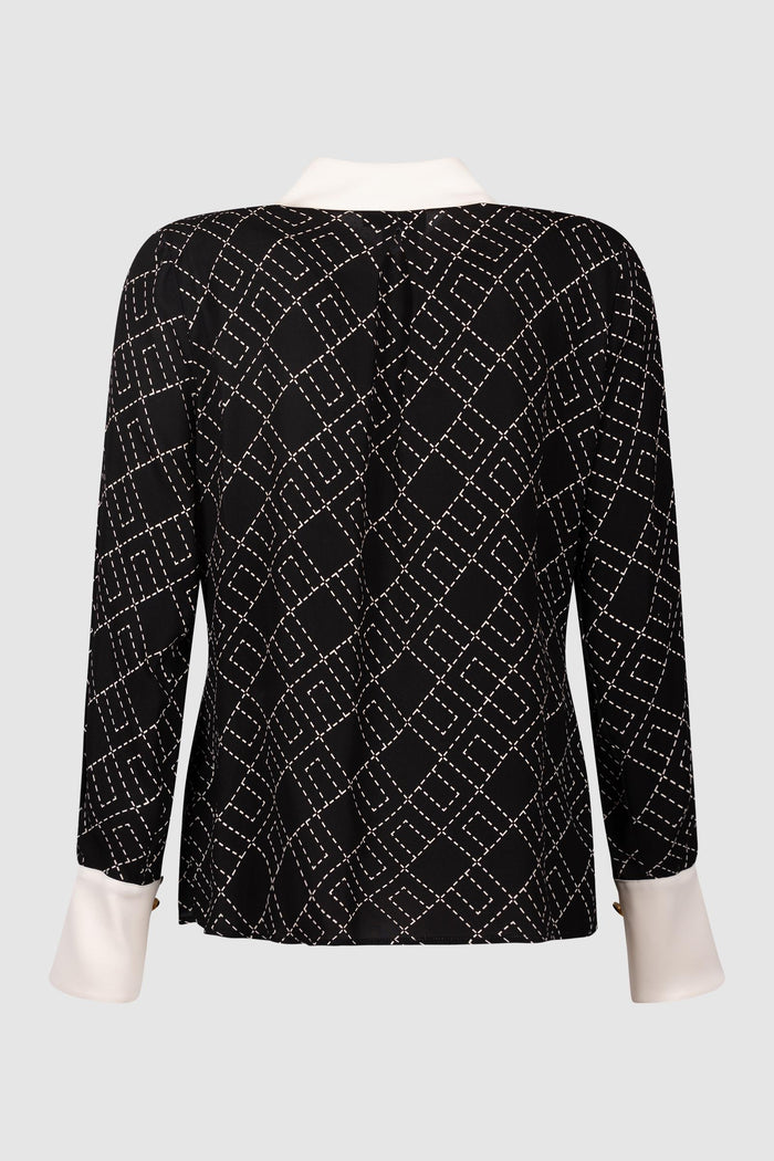 Camicia in georgette con stampa bi-color-2