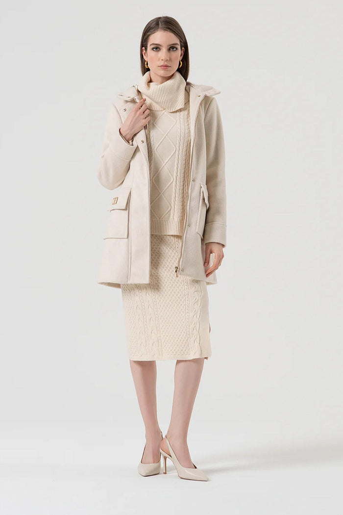 Maglia loose fit con punto treccia-5