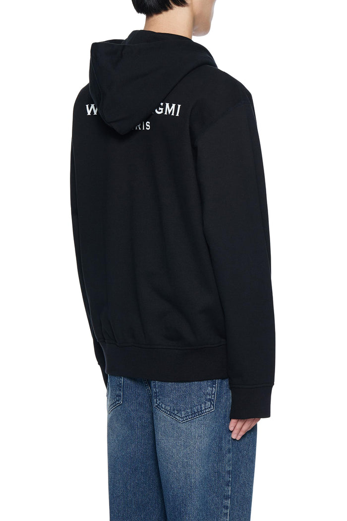 Felpa Nera con Cappuccio in Cotone - WOYOUNGMI Paris-9