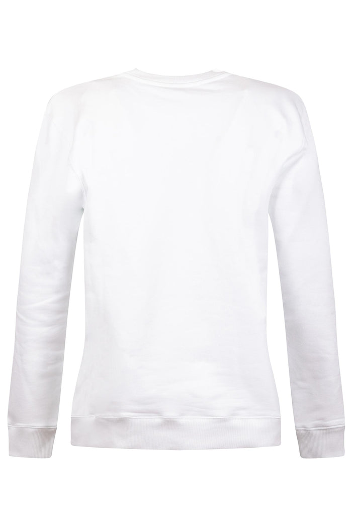 Felpa Girocollo in Cotone con Logo Ricamato-3