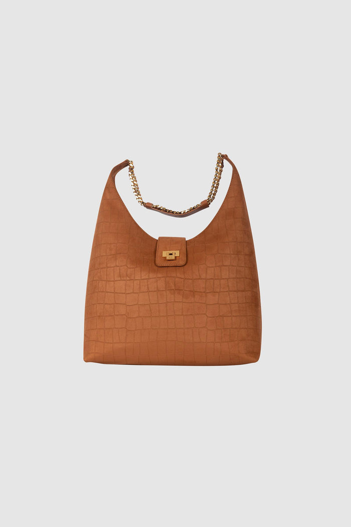 Borsa hobo in suede