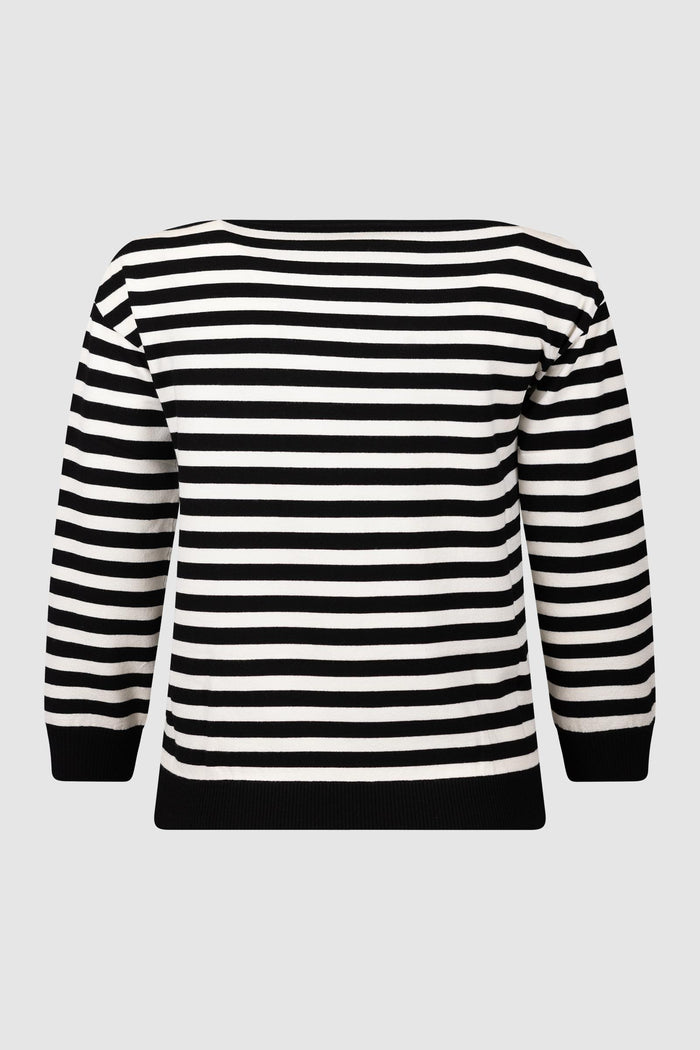 Maglia in filato rasato di viscosa - Nero-2