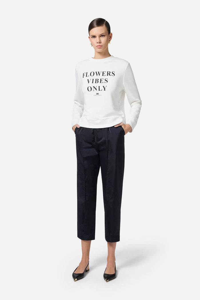 Felpa in cotone modal con lettering-2