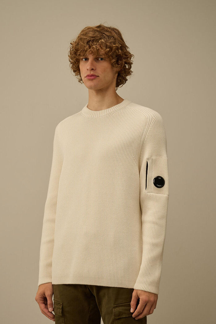Maglione girocollo a coste lunghe con lenti-2