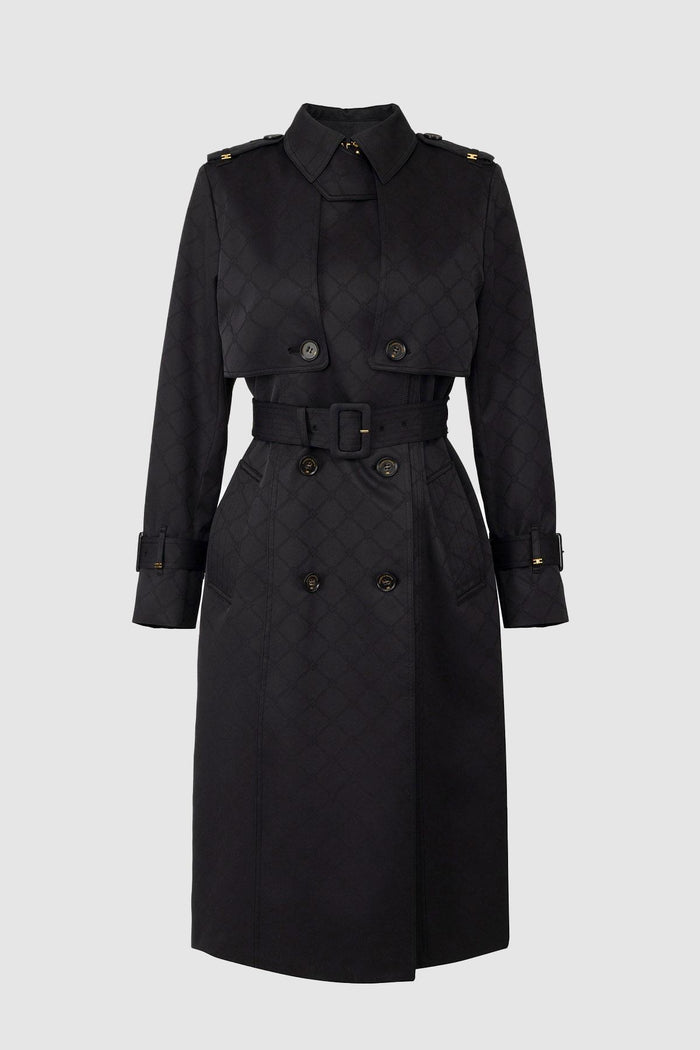 Trench in tessuto tecnico jacquard-1