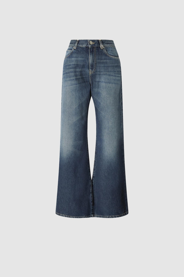 Jeans wide leg in denim soft