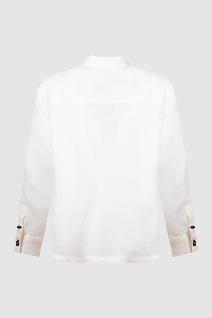 Camicia in Lino Bianco-2