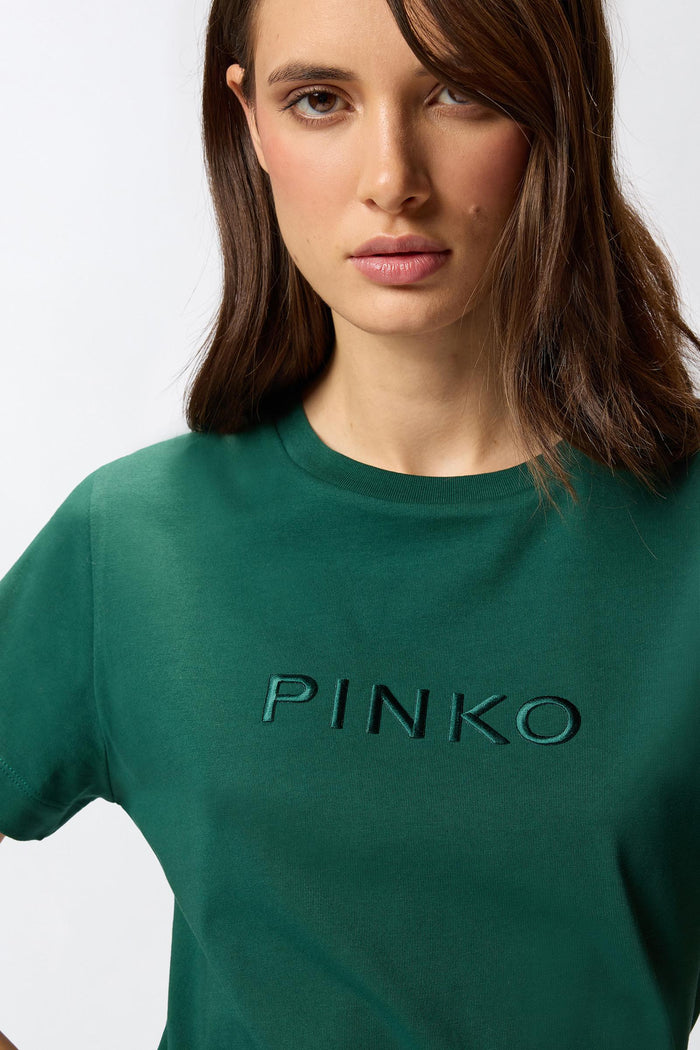 T-shirt ricamo logo PINKO-4