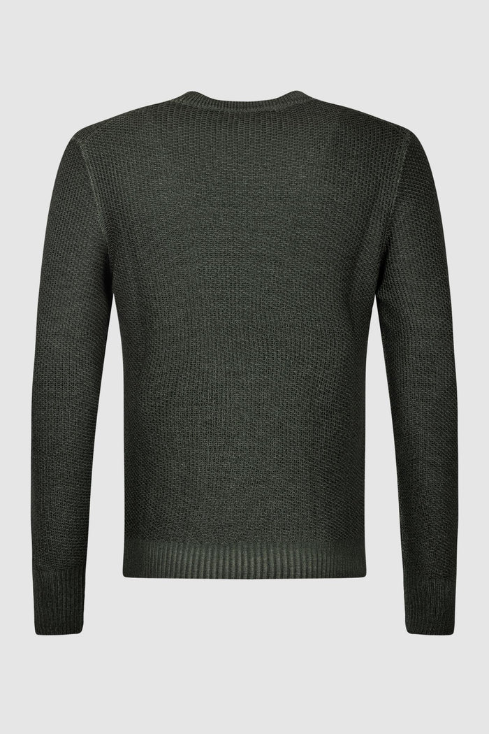 Maglione a trama fitta con collo rotondo-2