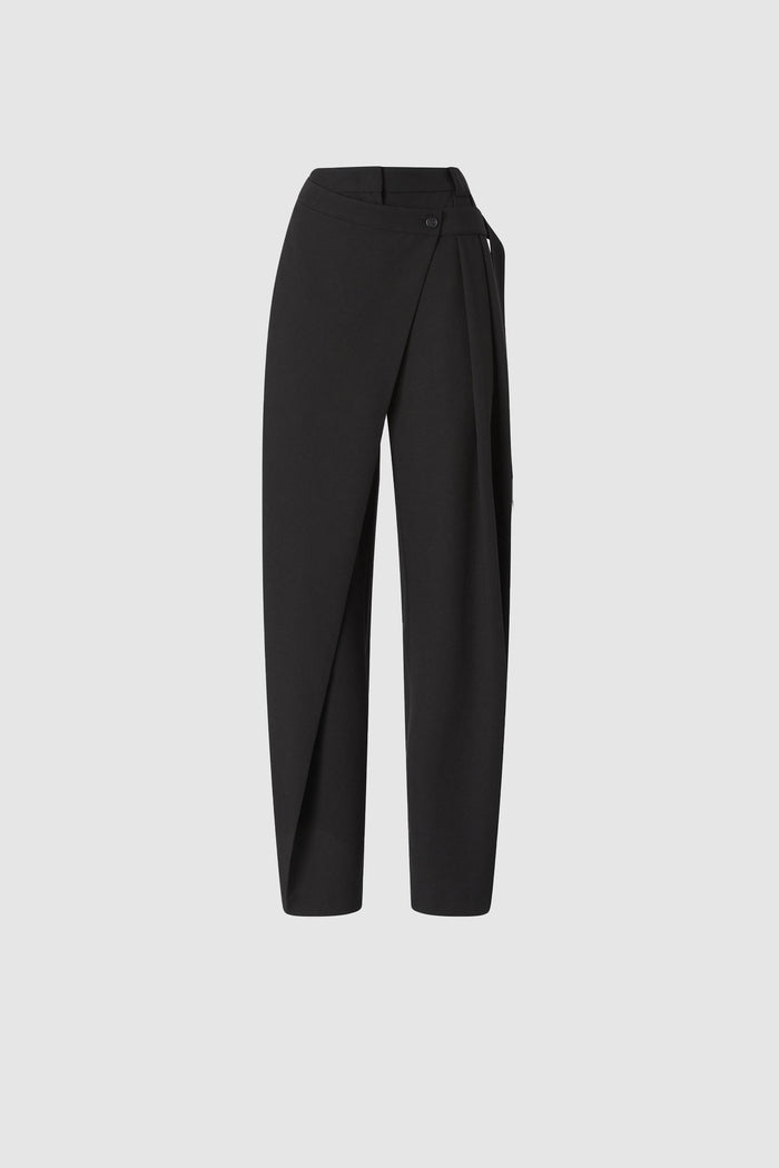 Pantaloni wide leg a portafoglio-1
