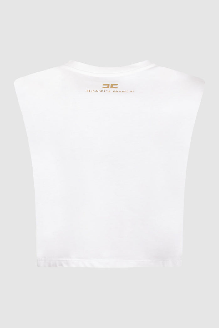 T-shirt in jersey con nodo-2