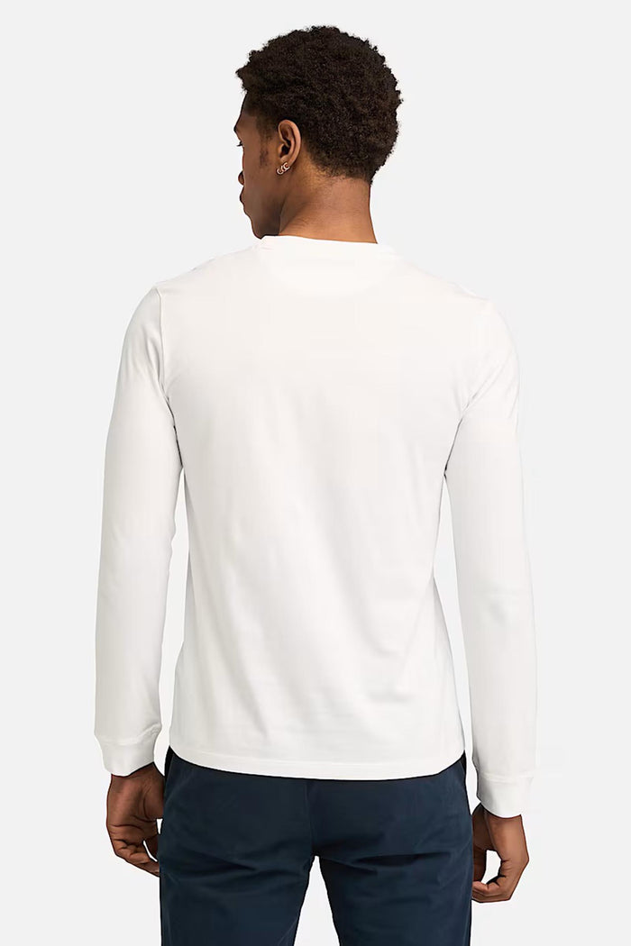 T-shirt a Maniche Lunghe Dunstan River da Uomo in bianco-3