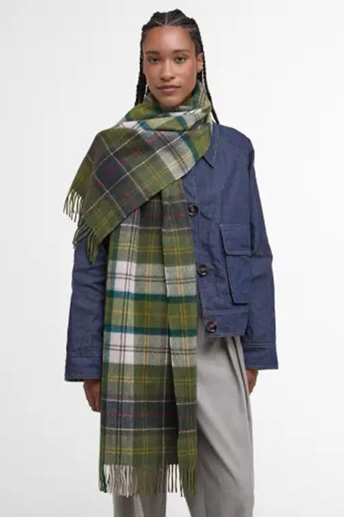 Sciarpa con motivo tartan in lana d'agnello Serena-3