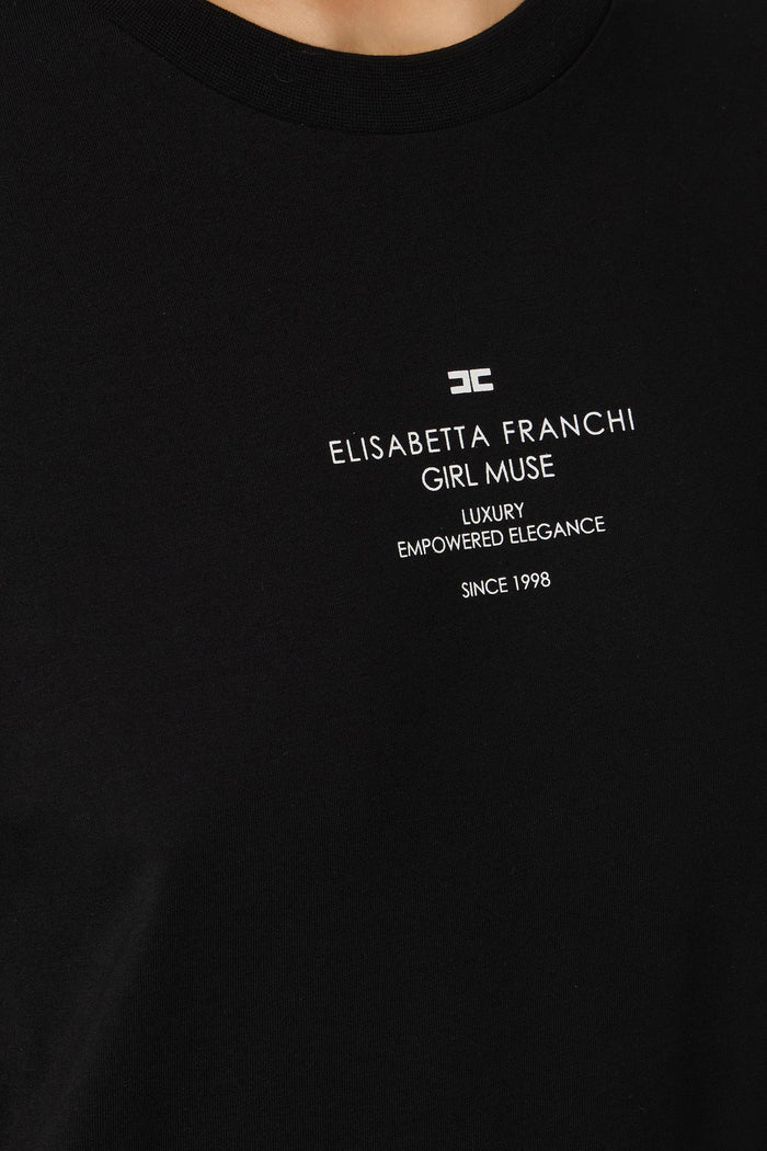 T-shirt in jersey di cotone con stampa-3