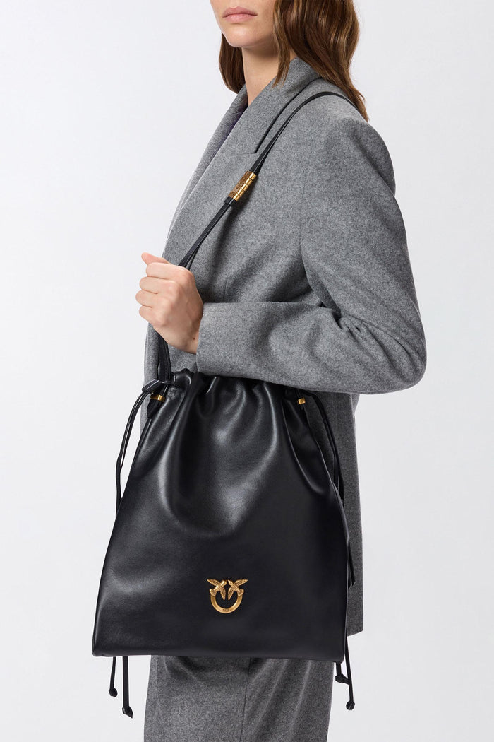 Borsa a spalla media Slouchy Bag verticale in pelle-5