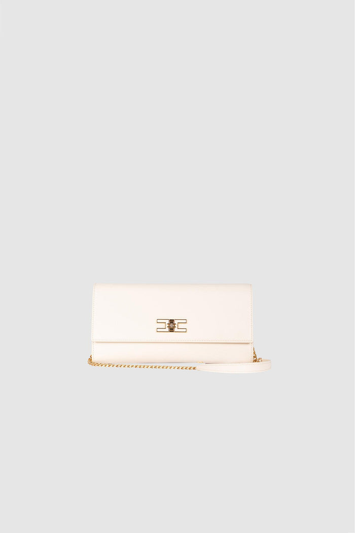 Clutch con tracolla e placca logo-3