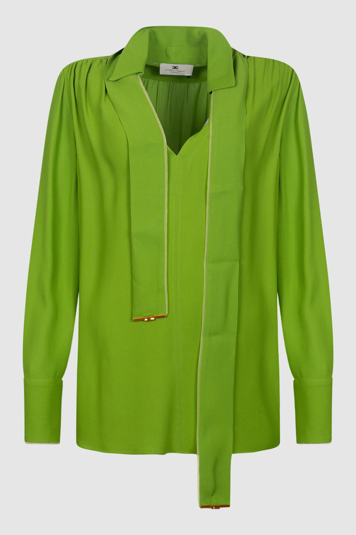 Camicia in georgette di viscosa con fusciacca