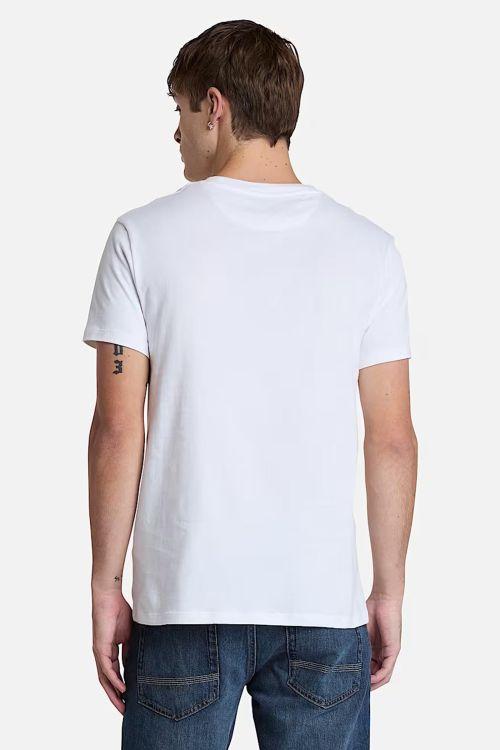 T-shirt a Maniche Corte Dunstan River da Uomo in bianco-4
