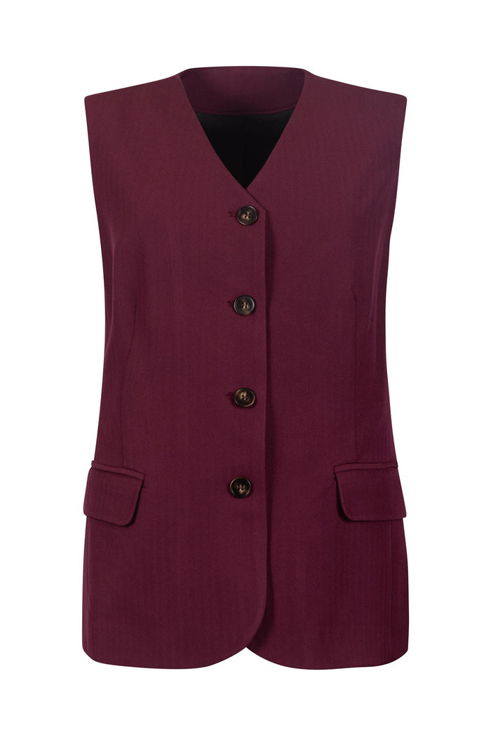Gilet lungo Selected in misto lana-2
