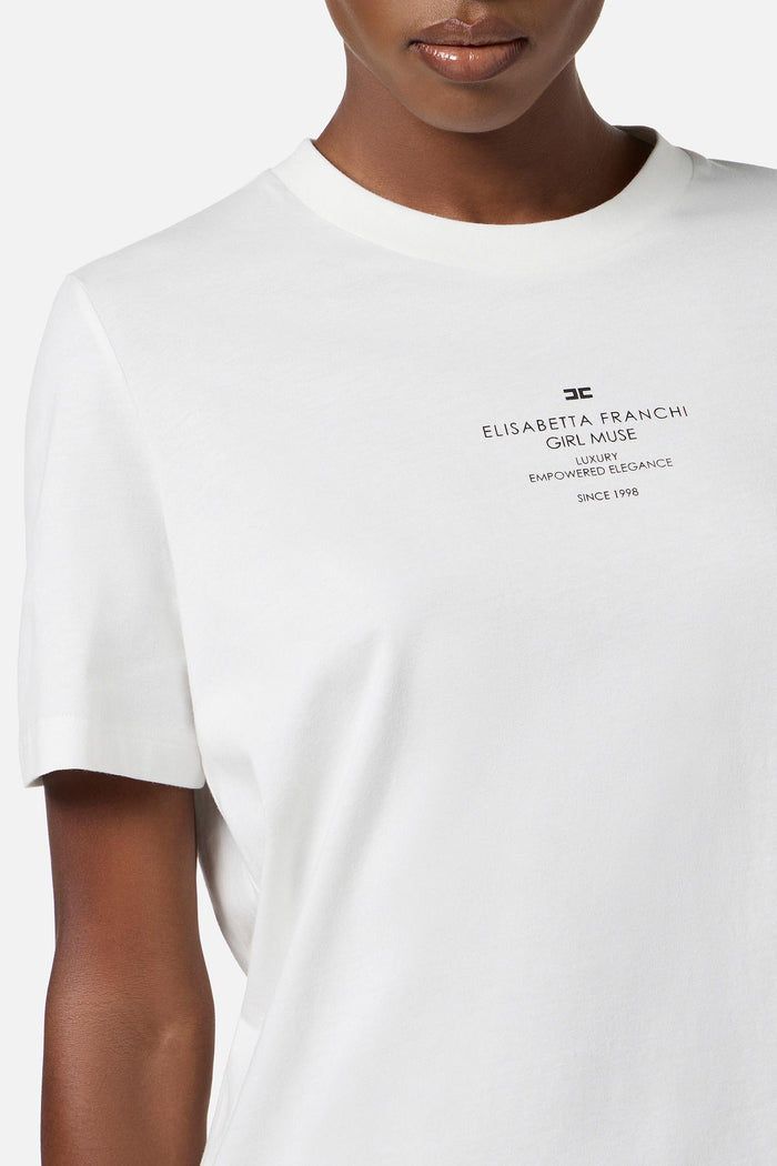 T-shirt in jersey di cotone con stampa-3