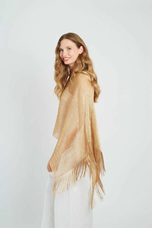 Poncho in maglia di paillettes RAPHAELLE-6