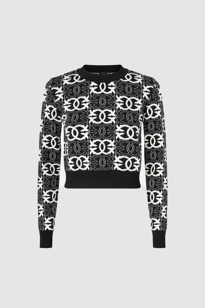 Maglia cropped con logo Love Birds