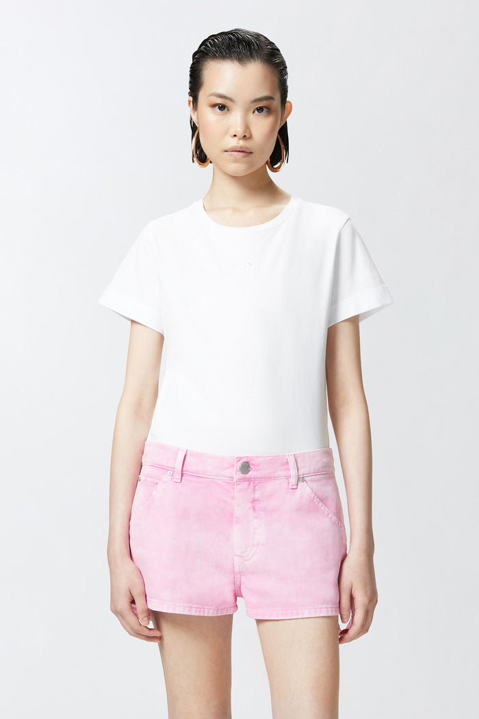 T-shirt maniche corte logo ricamato-3