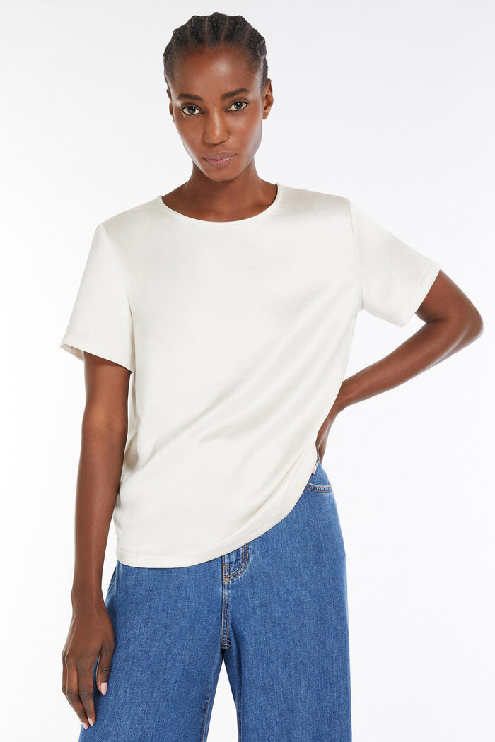 Amburgo t-shirt in raso e jersey-4