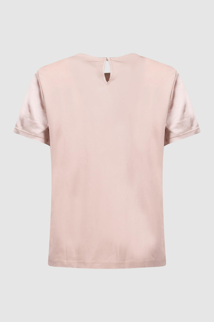 T-shirt in Raso Rosa Cipria-2
