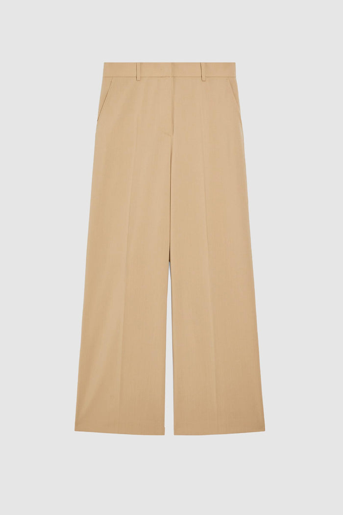 Visivo pantalone palazzo in tela di lana