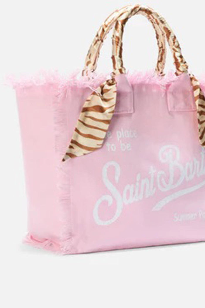 Borsa Vanity canvas stampa safari rosa-3