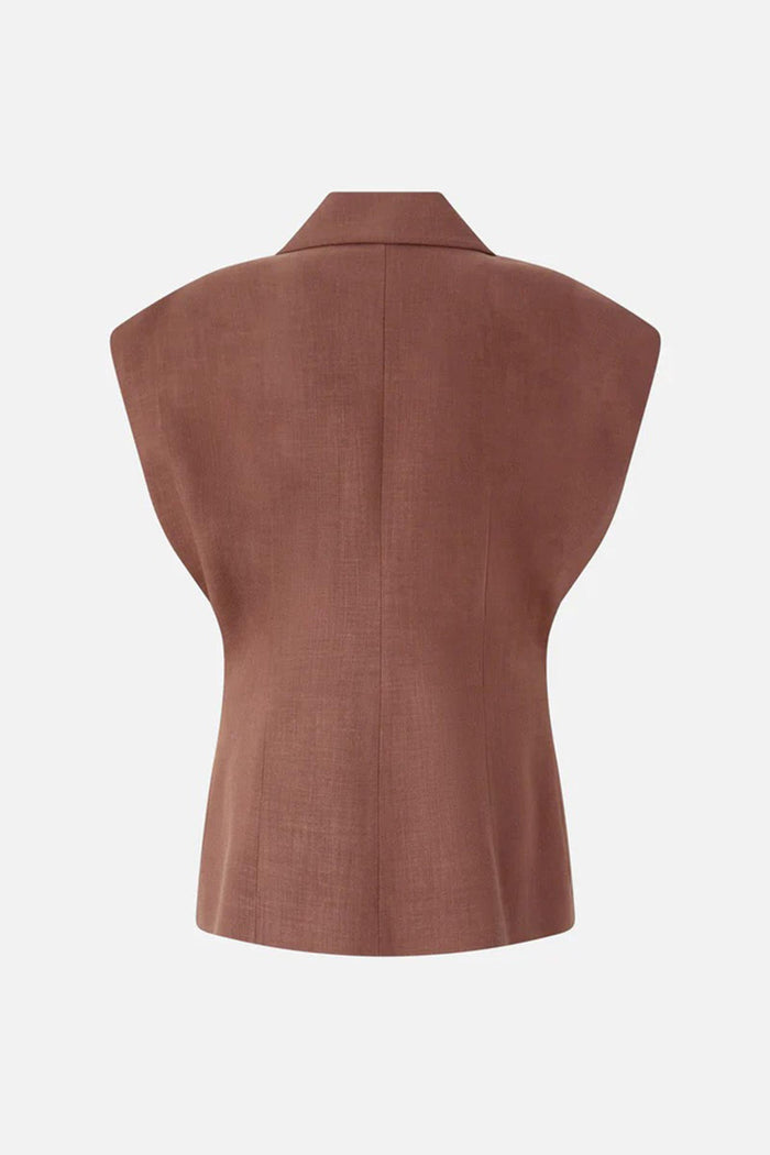 Giacca smanicata effetto rustico-2