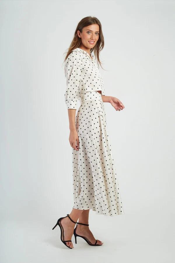 Camicia corta in raso ADELE-4