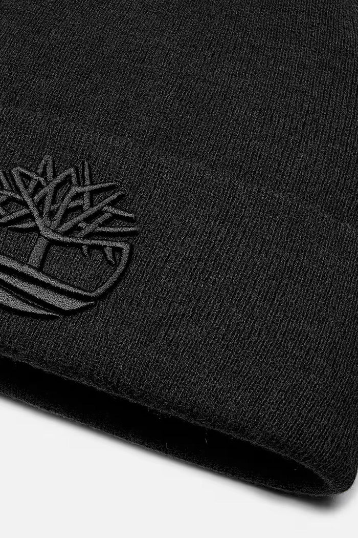 Berretto con Ricamo 3D in colore nero-2