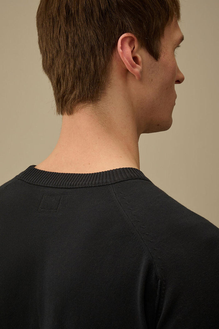 Maglione girocollo in crepe di cotone con lenti-5
