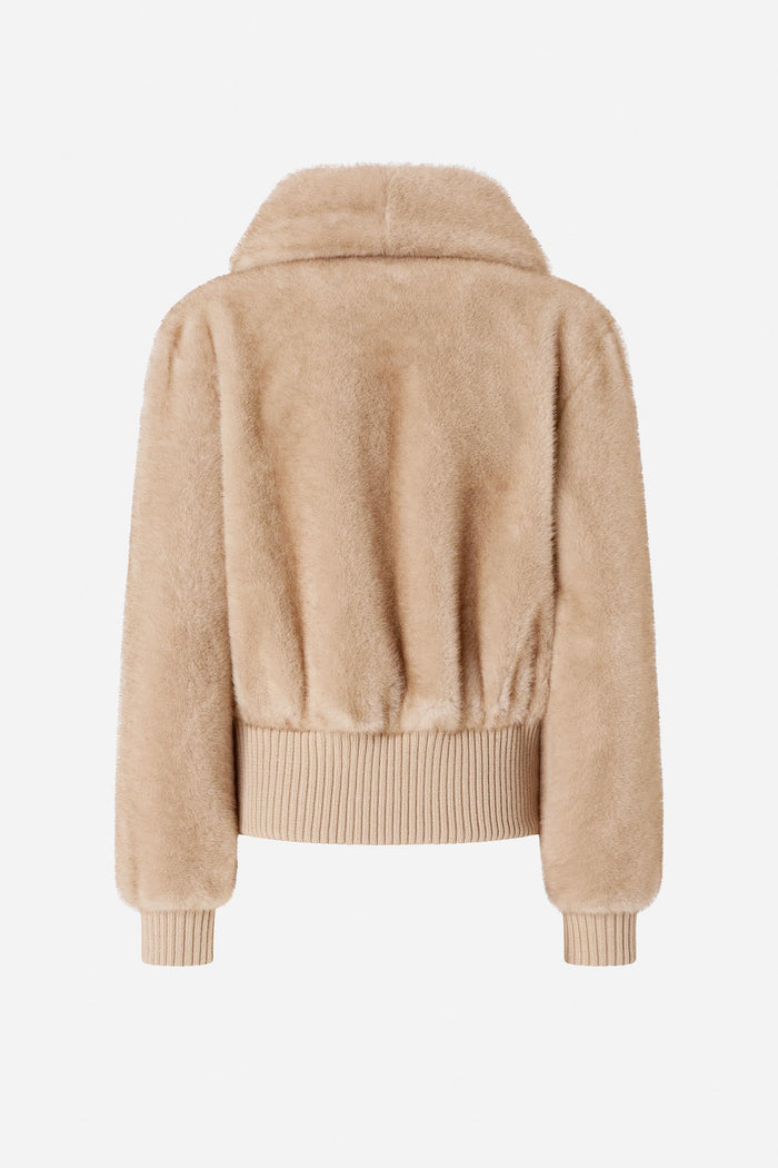 Bomber in tessuto effetto pelliccia-2