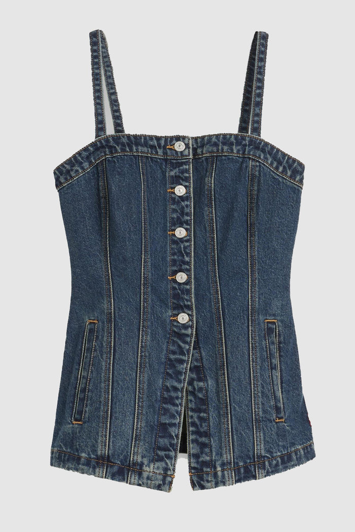Top Corsetto in Denim Levi's® - Blue Vintage