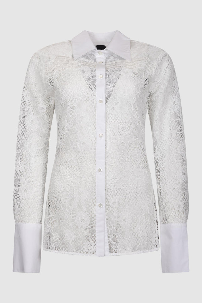 Camicia in tulle e pizzo